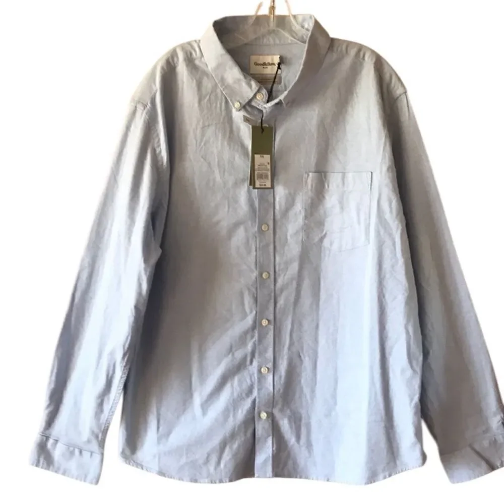 NEW Goodfellow Mens Light Blue Oxford